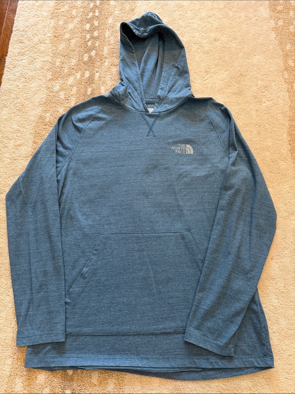 The North Face Men’s Heather Blue Hooded Pullover
